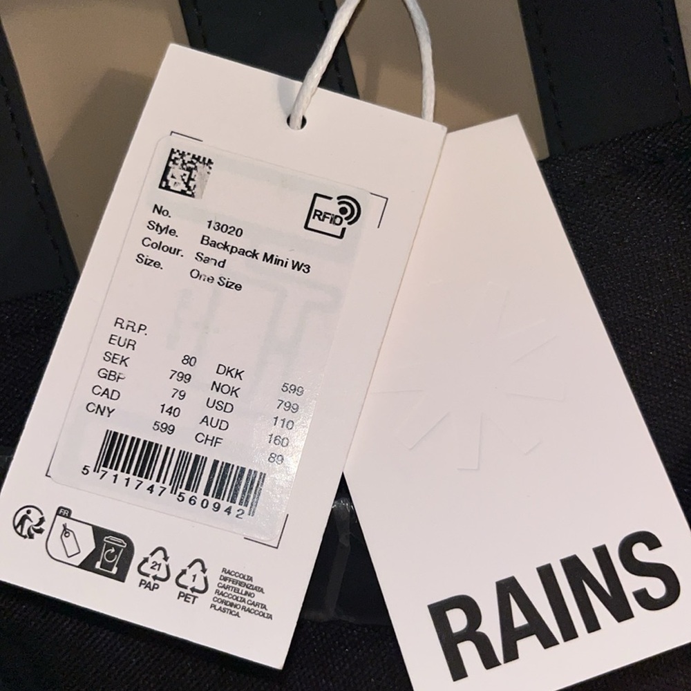 !!NEW!! Rains Waterproof Backpack Mini - Picture 10 of 10